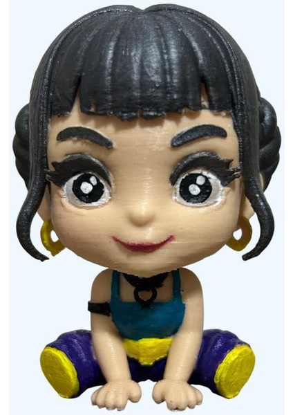 Işıltılı Baby Zoey Figürü | El Yapımı Parlak K-Pop Demon Hunters Tarzı Dekor | Koleksiyon Serisi