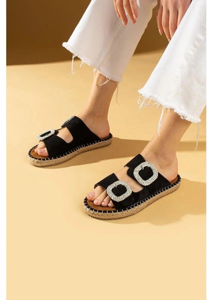 Yzlal Hertas Siyah Nubuk Tokalı Terlik (Numara: 37) fiyatları