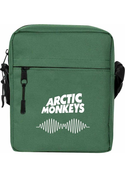 Arctic Monkeys Omuz Çantası Fermuarlı Yeşil Renk