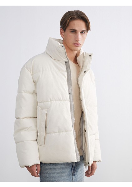 Yeni Sezon Rahat Kalıp Dik Yaka Erkek Şişme Mont