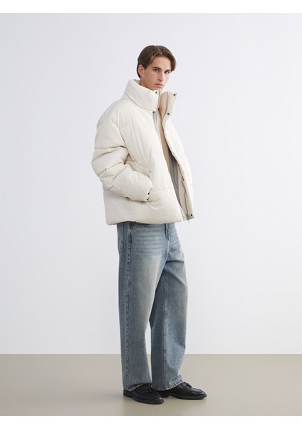 Yeni Sezon Rahat Kalıp Dik Yaka Erkek Şişme Mont fiyatları