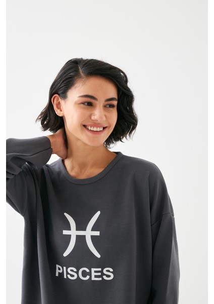 Kadın Füme Balık Burcu Oversize 2 Iplik Eşofman Ev Giyim Takımı fiyatları