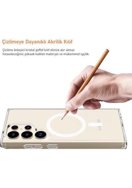 Labs Galaxy S24 Ultra ile Uyumlu (6.8 Inç) Magsafe Uyumlu Air Hybrid Darbe Emici Tpu ve Pc Kılıf, Şeffaf fiyatları