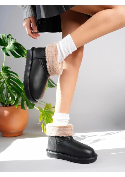 Kadın Su Geçirmez Içi Tamamen Kürklü Eva Bot