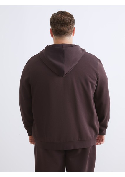 Yeni Sezon Büyük Beden Kapüşonlu Erkek Kalın Fermuarlı Sweatshirt fırsatları