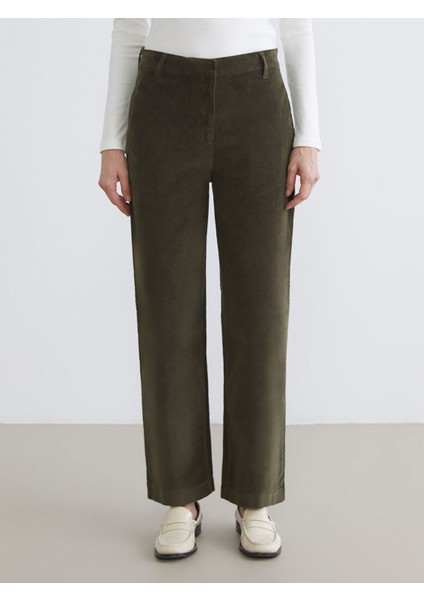 Yeni Sezon Standart Fit Kadife Kadın Pantolon fiyatları