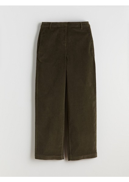 Yeni Sezon Standart Fit Kadife Kadın Pantolon indirimleri