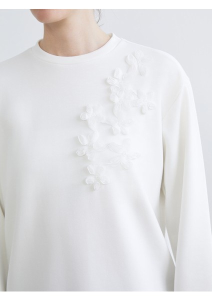 Yeni Sezon Bisiklet Yaka Kadın Sweatshirt modelleri