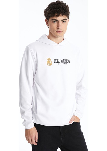 Yeni Sezon Uzun Kollu Real Madrid Baskılı Erkek Hoodie
