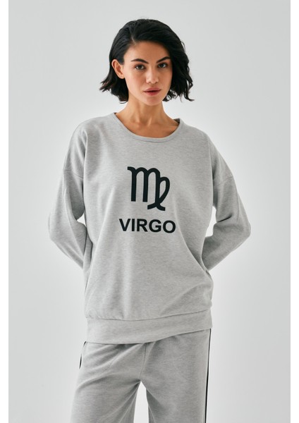 Kadın Gri Başak Burcu Oversize 2 Iplik Eşofman Ev Giyim Takımı fiyatları