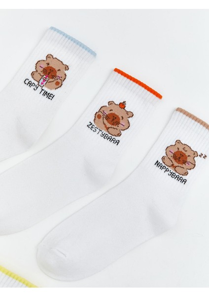Yeni Sezon Desenli Kız Çocuk Soket Çorap 5'li fiyatları