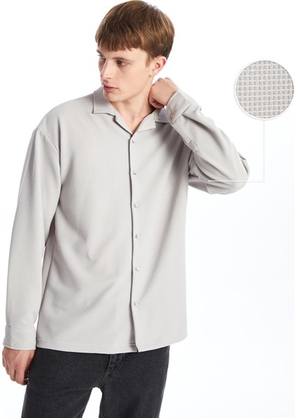 Yeni Sezon Regular Fit Uzun Kollu Erkek Dokulu Gömlek