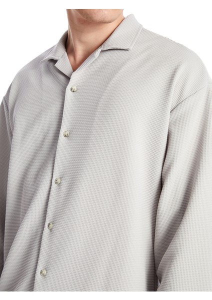 Yeni Sezon Regular Fit Uzun Kollu Erkek Dokulu Gömlek modelleri