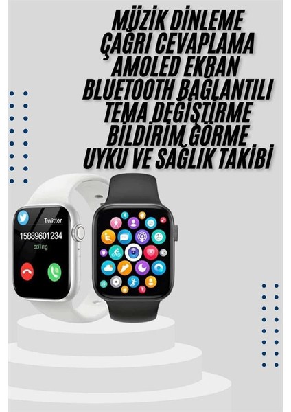 Akıllı Saat Yeni Nesil Android ve Ios Uyumlu Titreşim Modlu Alarm Kronometre - ?92?64E8-8G2492