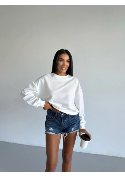 Sptrns 2 Iplik Bisiklet Yaka Sweat Beyaz F2339 (Beden: S) fırsatları