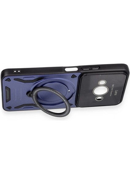 Xiaomi Poco C61 Kılıf Joy Lens Standlı Kapak - Siyah modelleri