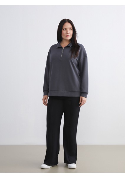 Yeni Sezon Büyük Beden Dik Yaka Kadın Sweatshirt fiyatları