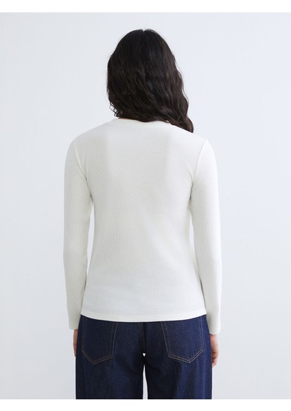 Yeni Sezon Bisiklet Yaka Taşlı Kadın Tişört fırsatları