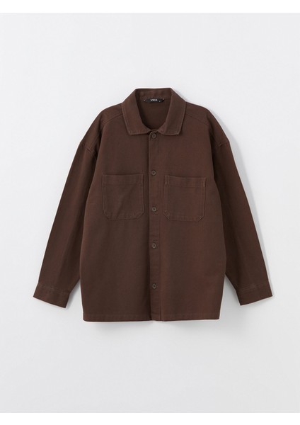 Yeni Sezon Rahat Kalıp Uzun Kollu Gabardin Erkek Gömlek Ceket indirimleri