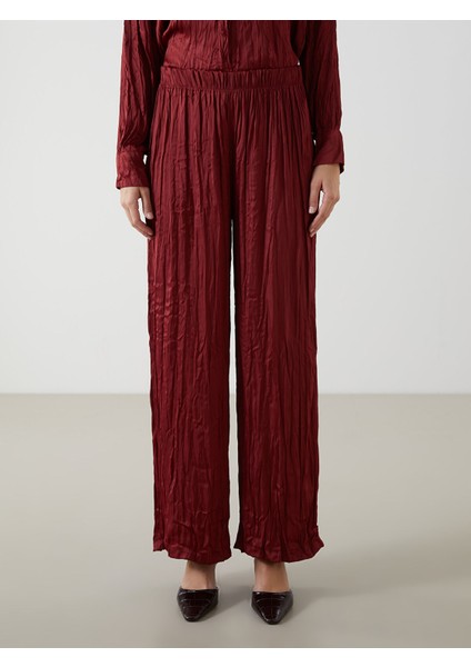 Yeni Sezon Beli Lastikli Geniş Paça Kadın Pantolon fiyatları