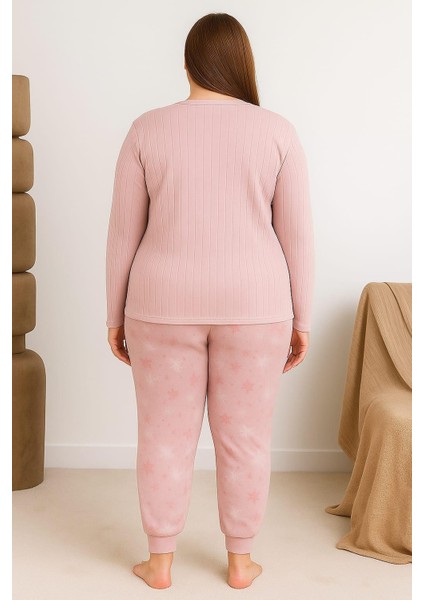 Kadın Büyük Beden 0250 Raporlu Pijama Takımı Gül Kurusu fiyatları