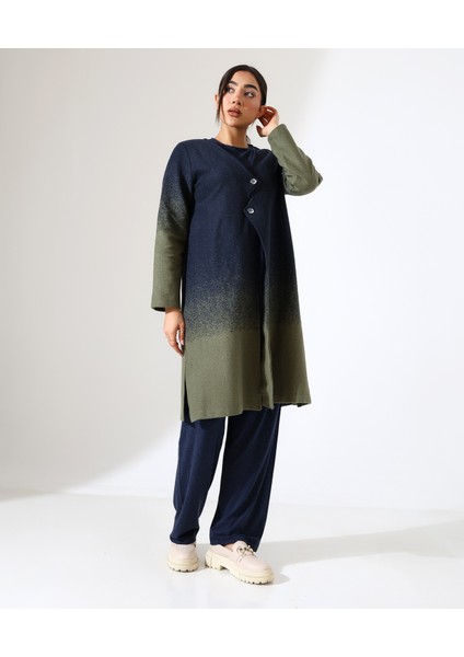 Düğme Kapama Örme Ceket Üç Parça Takım fırsatları
