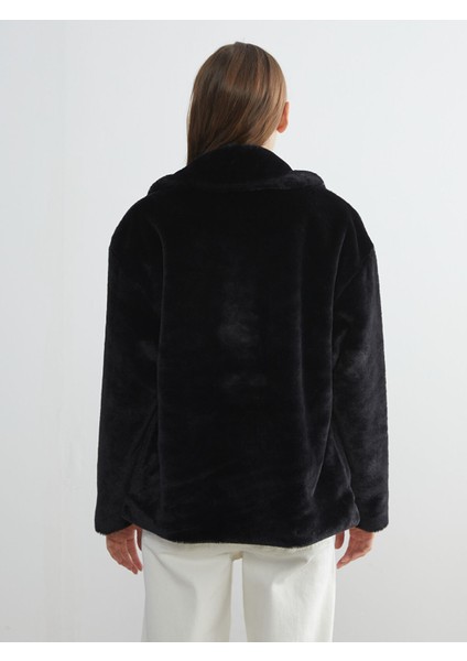 Yeni Sezon Ceket Yaka Kadın Pelüş Mont indirimleri