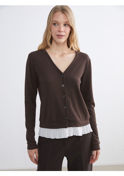 Yeni Sezon V Yaka Kadın Hırka