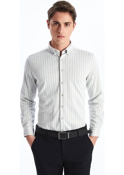 Yeni Sezon Regular Fit Uzun Kollu Poplin Erkek Gömlek