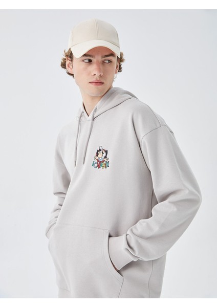 Yeni Sezon Uzun Kollu Nostaljik Maymun Baskılı Unisex Kalın Hoodie fırsatları