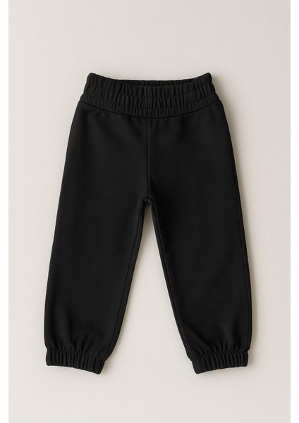 Erkek Çocuk %100 Pamuk Beli ve Paçası Lastikli Eşofman Altı - Siyah (2-3 Yaş 8-9 Yaş) fiyatları