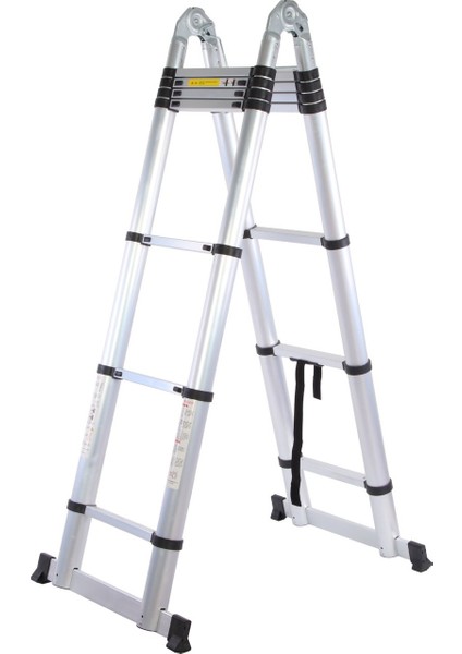 Teleskopik Alüminyum A Tipi Merdiven | 6+6, 7+7, 8+8 Basamak Açılır Uzayan Kaymaz Güvenli indirimleri