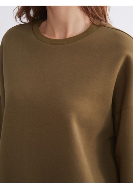 Yeni Sezon Bisiklet Yaka Oversize Kadın Sweatshirt modelleri