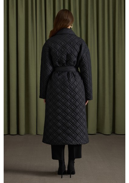 Seyyar Kuşaklı Kapitone Mont indirimleri