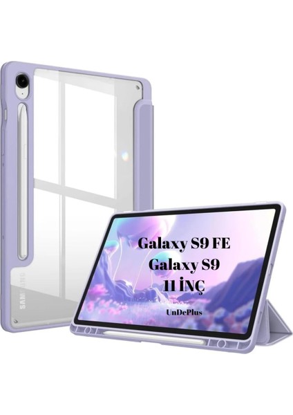 Tab S9 Fe / S9 11INÇ ile Uyumlu Kılıf Grafiti Şeffaf Bölmeli X710 X716 X718 X510 X516 Lndery Gray