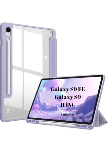 Tab S9 Fe / S9 11INÇ ile Uyumlu Kılıf Grafiti Şeffaf Bölmeli X710 X716 X718 X510 X516 Lndery Gray modelleri