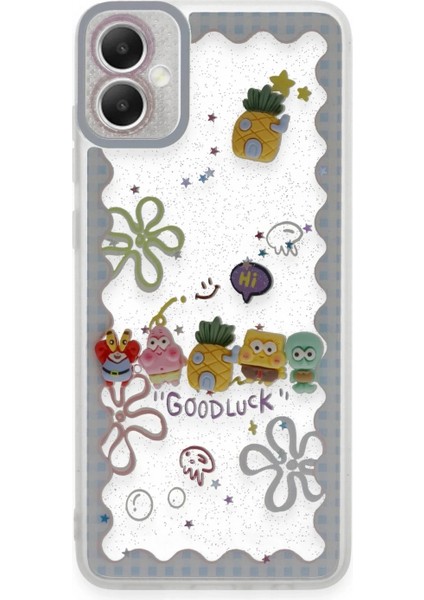 Samsung Galaxy A05 Kılıf Sweet Desenli Silikon Kapak - Açık Mavi