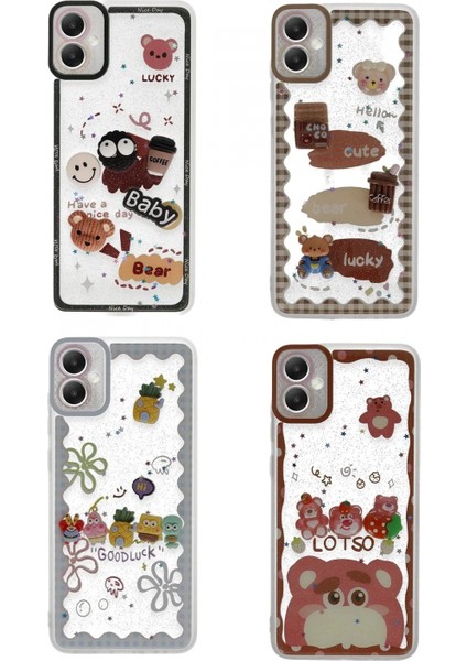 Samsung Galaxy A05 Kılıf Sweet Desenli Silikon Kapak - Açık Mavi fiyatları