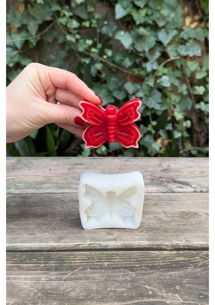 Concept Kelebek Tekli Mum Kalıbı (Silikon)