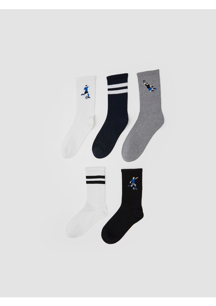 Yeni Sezon Erkek Çocuk Soket Çorap 5'li