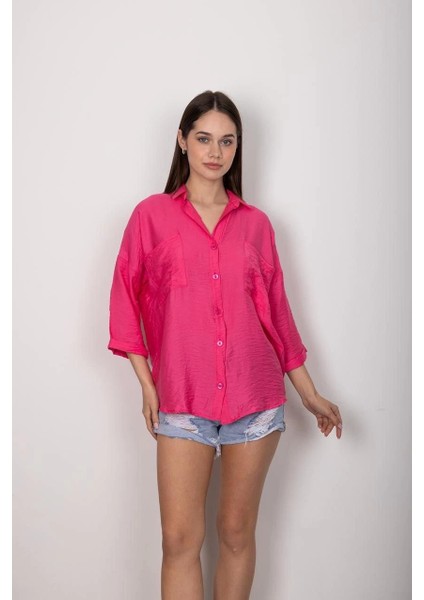 Lvsqvr Cepli Salaş Gömlek T1010 Fuşya (Beden: Xl) indirimleri