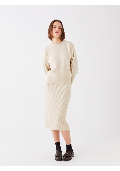 Yeni Sezon Kadın Beli Lastikli Düz Triko Etek fiyatları