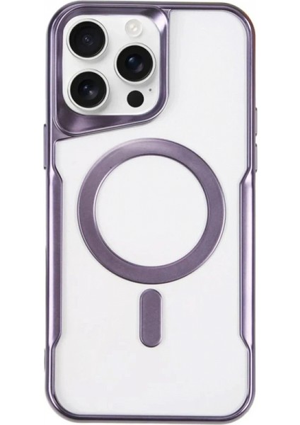 Ieg iPhone 14 Pro Kılıf Boyi Magsafe Silikon Kapak - Derin Mor