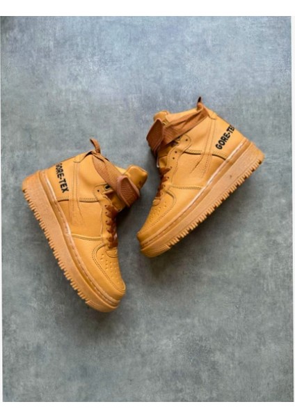 Gore-Tex Bot Tarzı Deri Su Geçirmez Outdoor Ayakkabı | Uzun Ömürlü & Konforlu 💧👢 | Sarı - Siyah