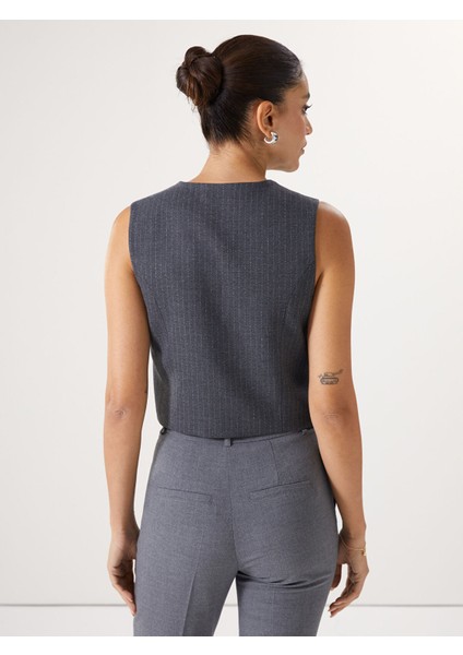 Yeni Sezon V Yaka Çizgili Kadın Klasik Yelek fırsatları