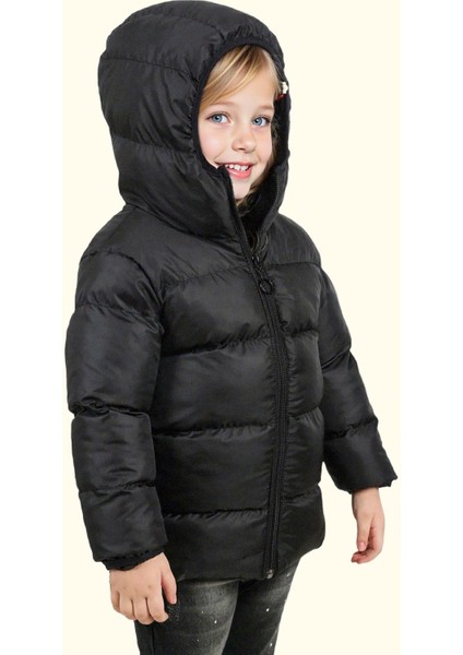 Kız Çocuk Polarlı Kürklü Kapüşonlu Su Geçirmez Rüzgara Dayanıklı Şişme Kışlık Mont Kaban indirimleri