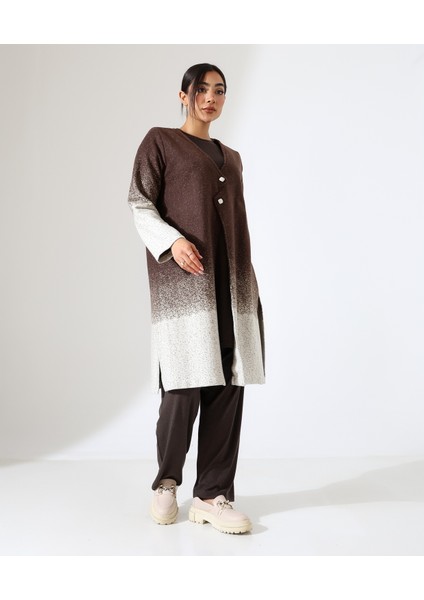 Düğme Kapama Örme Ceket Üç Parça Takım