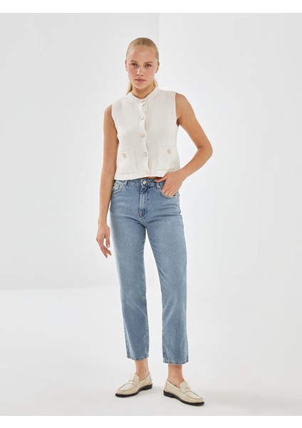 Yeni Sezon Mom Fit Kadın Jean Pantolon