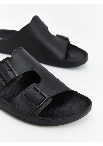 Yeni Sezon Deri Görünümlü Erkek Terlik modelleri