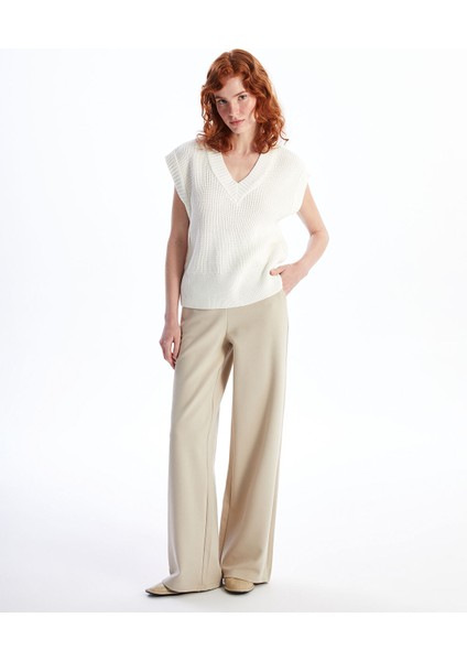 Yeni Sezon V Yaka Dokulu Kadın Triko Süveter fiyatları